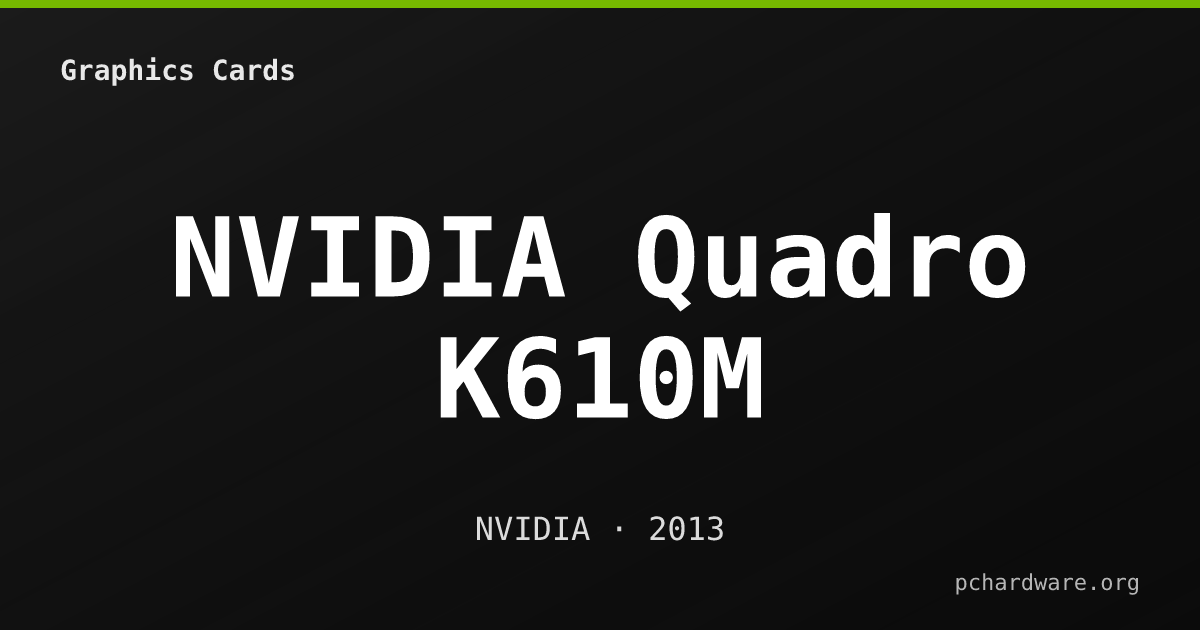 NVIDIA Quadro K610M card
