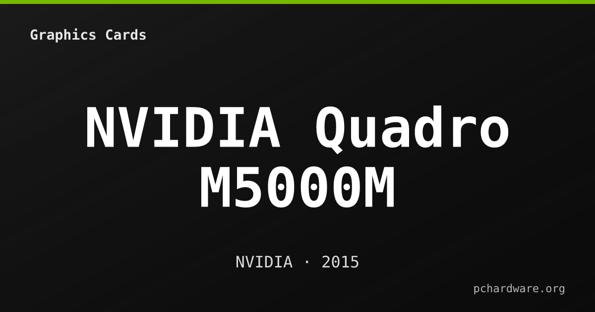 NVIDIA Quadro M5000M card