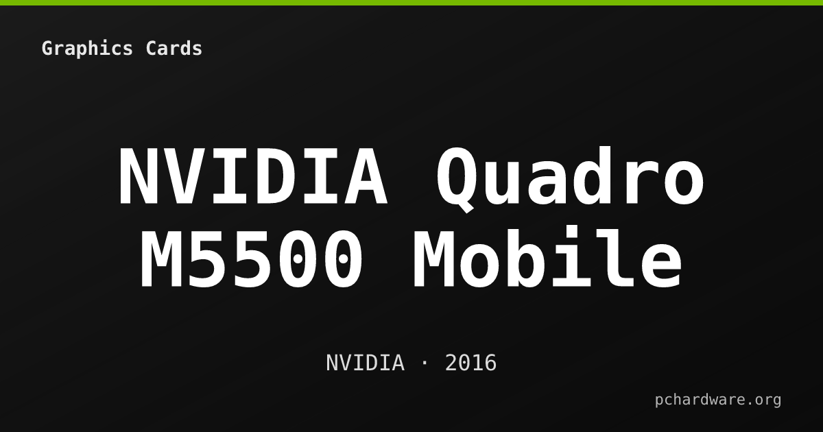 NVIDIA Quadro M5500 Mobile card