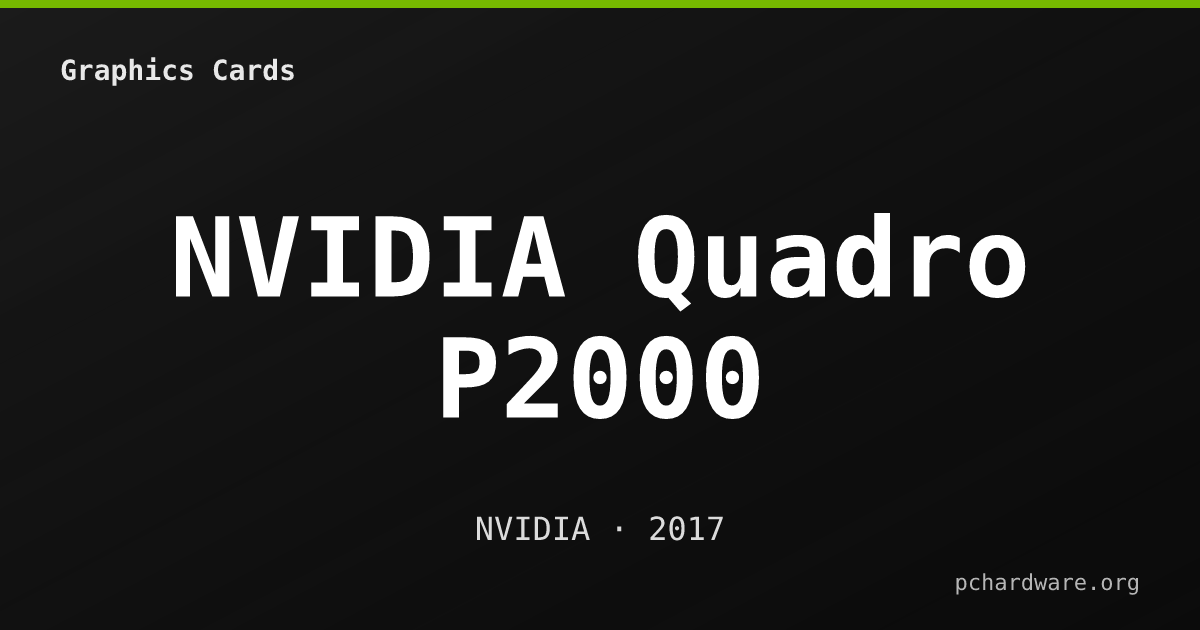 NVIDIA Quadro P2000 card