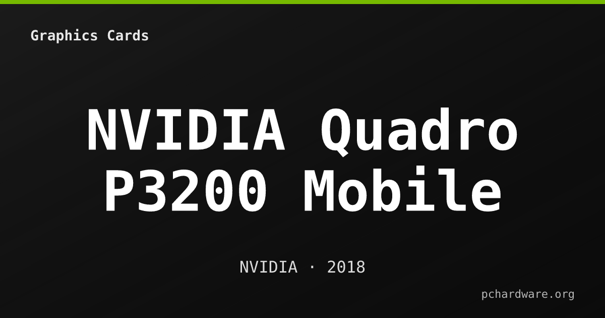 NVIDIA Quadro P3200 Mobile card