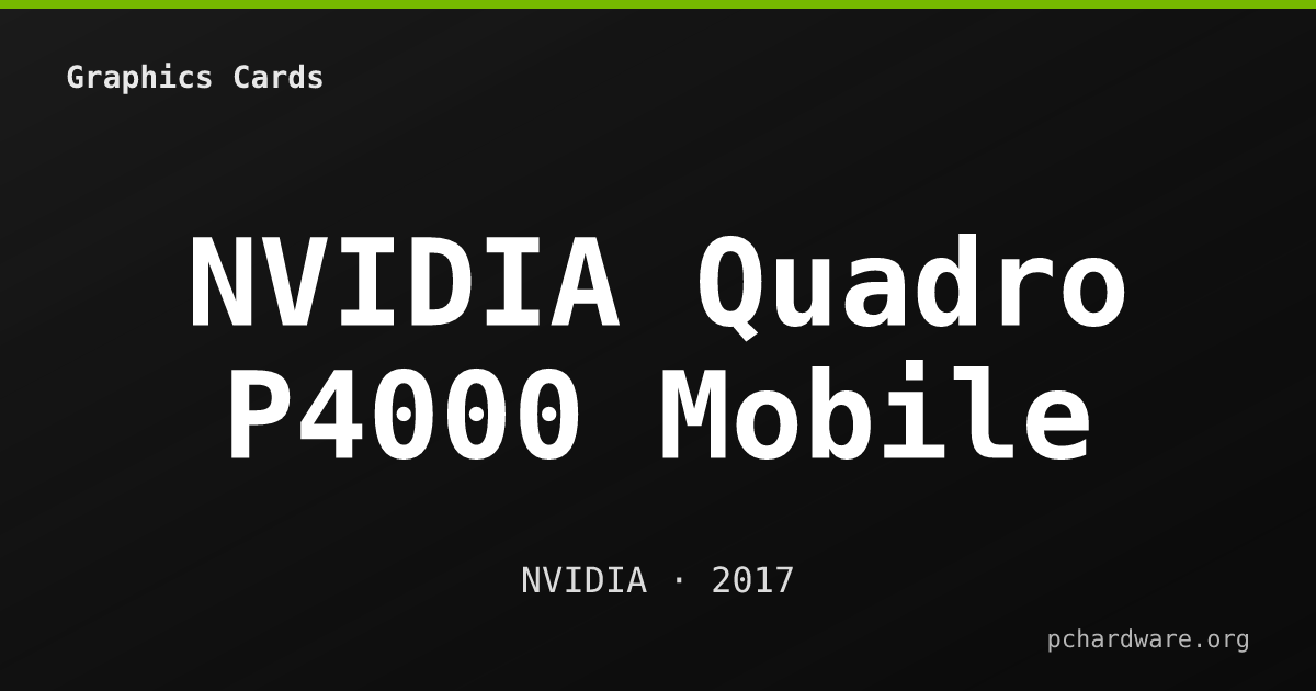 NVIDIA Quadro P4000 Mobile card