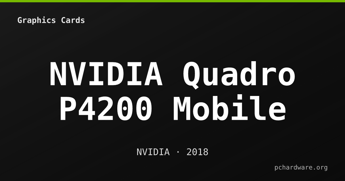 NVIDIA Quadro P4200 Mobile card