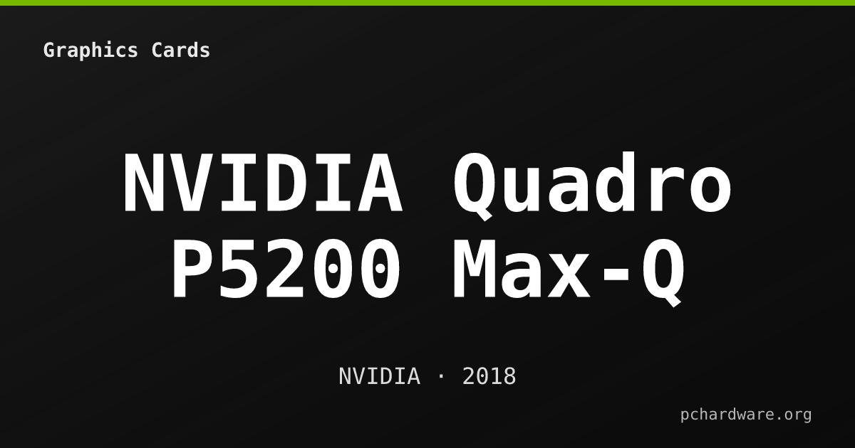 NVIDIA Quadro P5200 Max-Q card