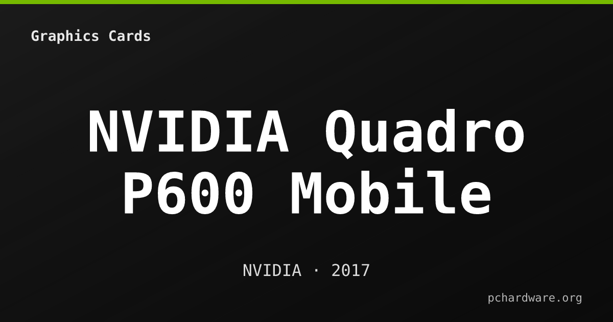 NVIDIA Quadro P600 Mobile card