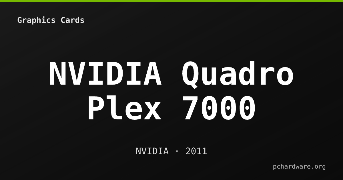 NVIDIA Quadro Plex 7000 card