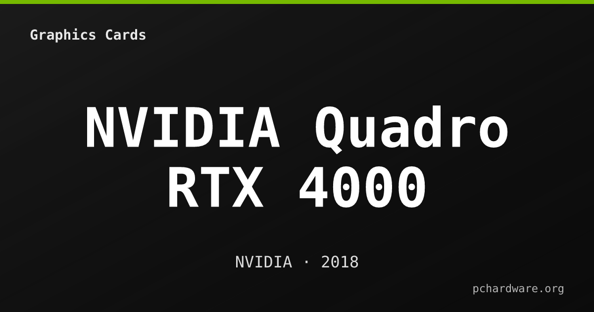 NVIDIA Quadro RTX 4000 card