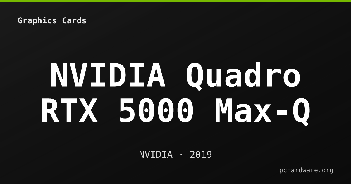 NVIDIA Quadro RTX 5000 Max-Q card