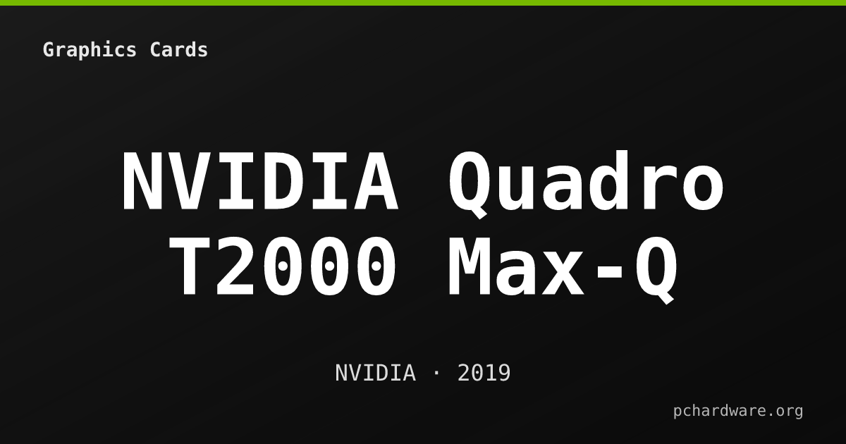 NVIDIA Quadro T2000 Max-Q card