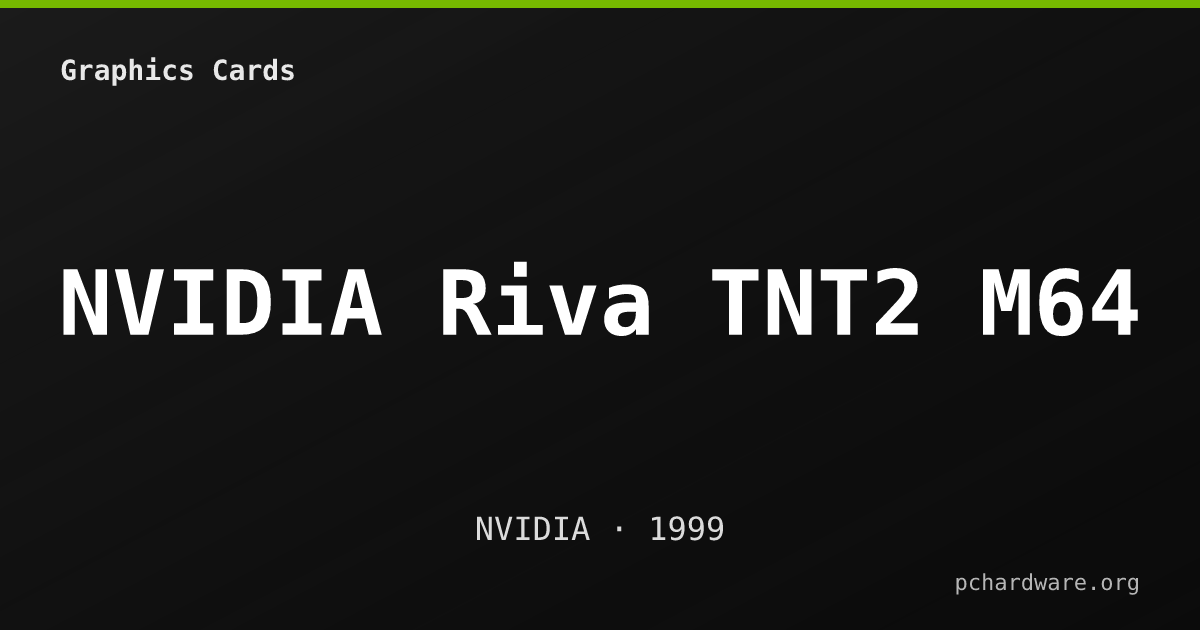 NVIDIA Riva TNT2 M64 card
