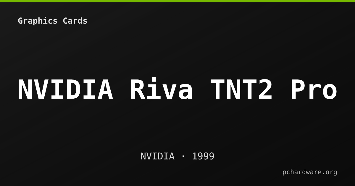 NVIDIA Riva TNT2 Pro card