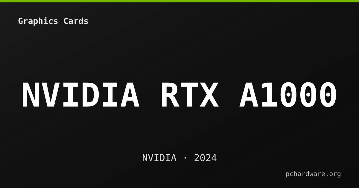NVIDIA RTX A1000 card