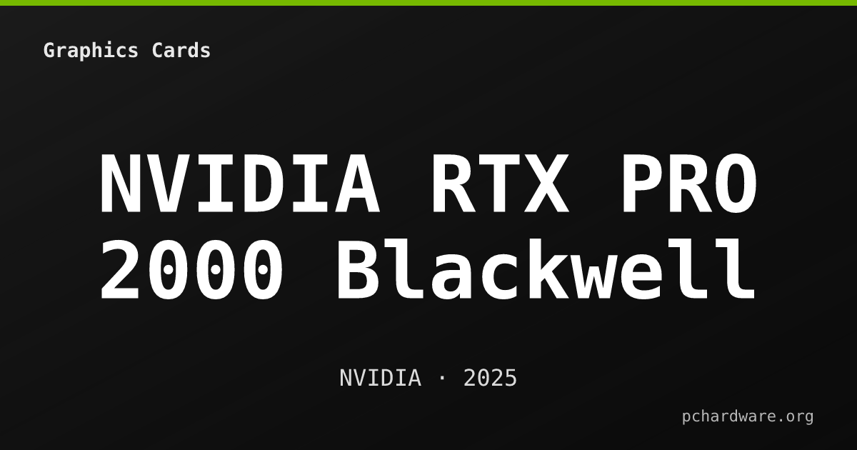 NVIDIA RTX PRO 2000 Blackwell card