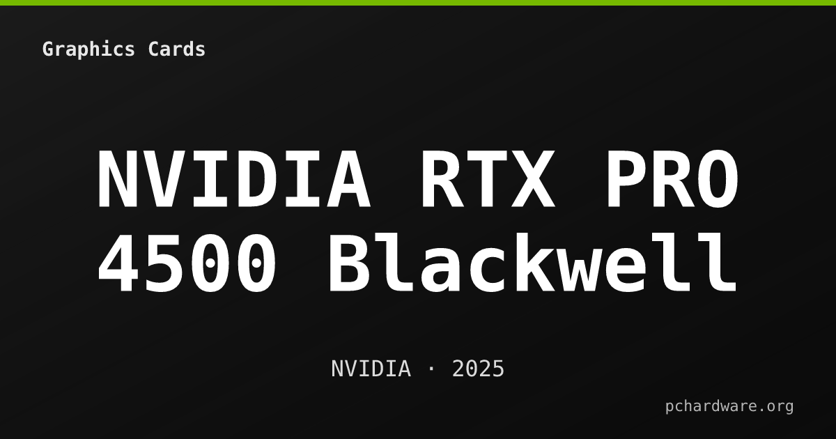 NVIDIA RTX PRO 4500 Blackwell card