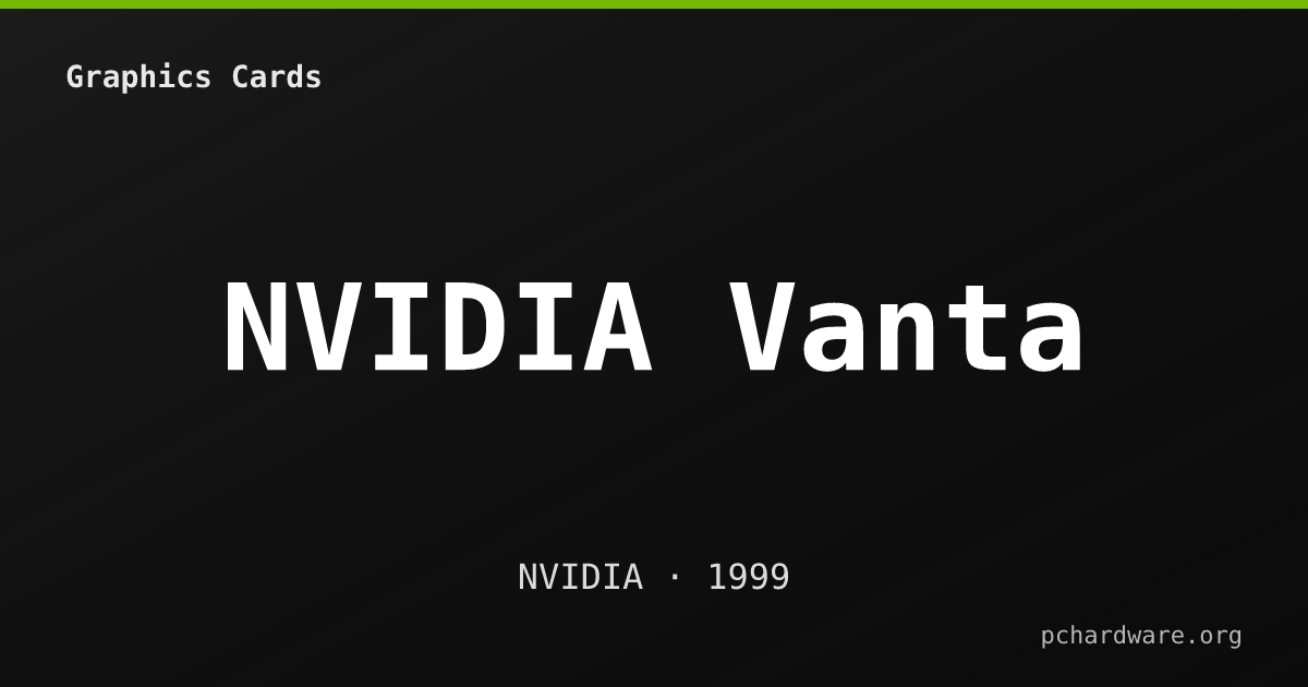 NVIDIA Vanta card