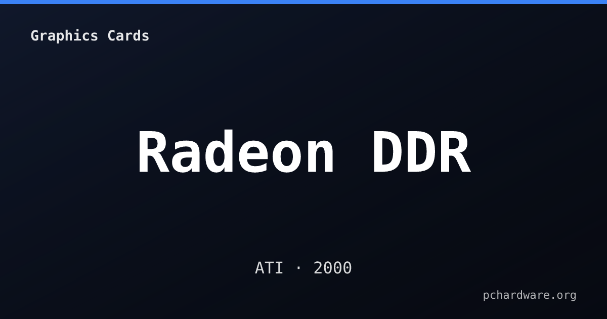 Radeon DDR card