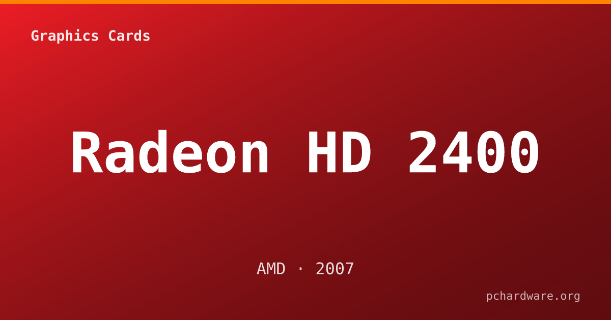 Radeon HD 2400 card