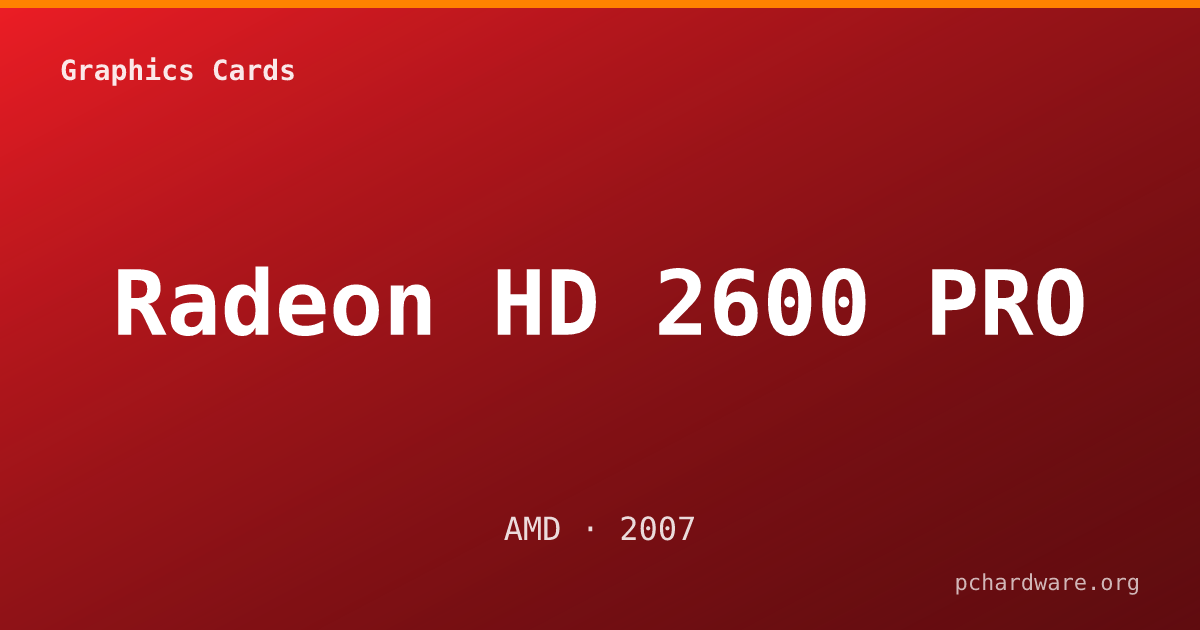 Radeon HD 2600 PRO card