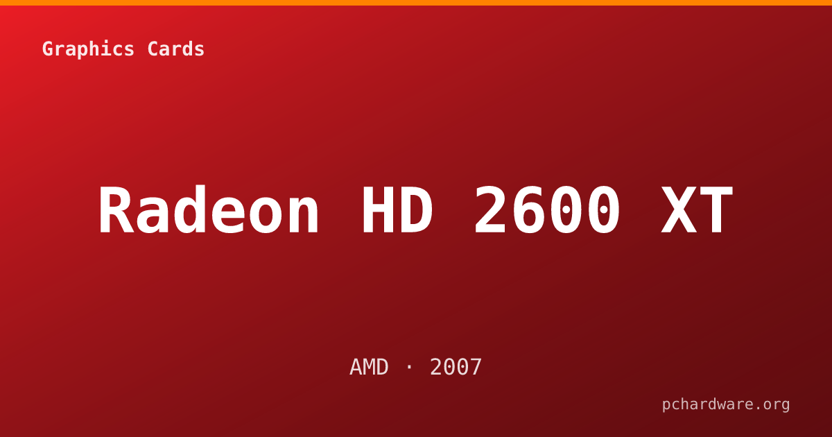 Radeon HD 2600 XT card