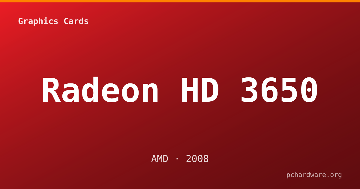 Radeon HD 3650 card