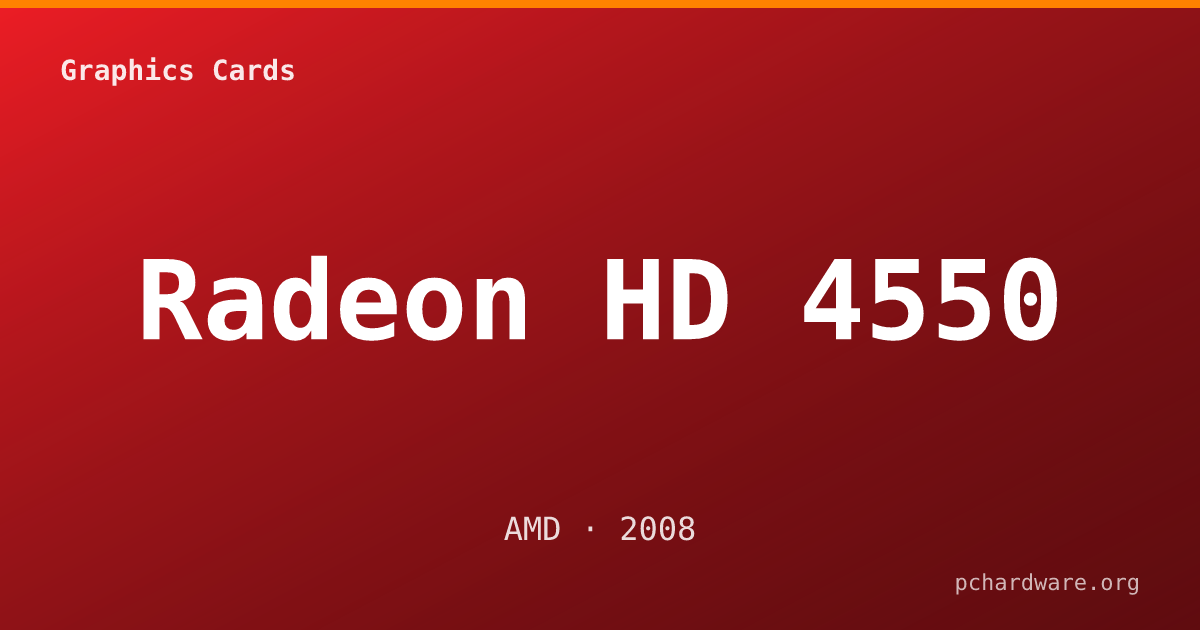 Radeon HD 4550 card