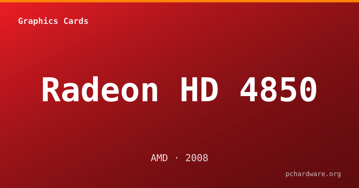 Radeon HD 4850 card