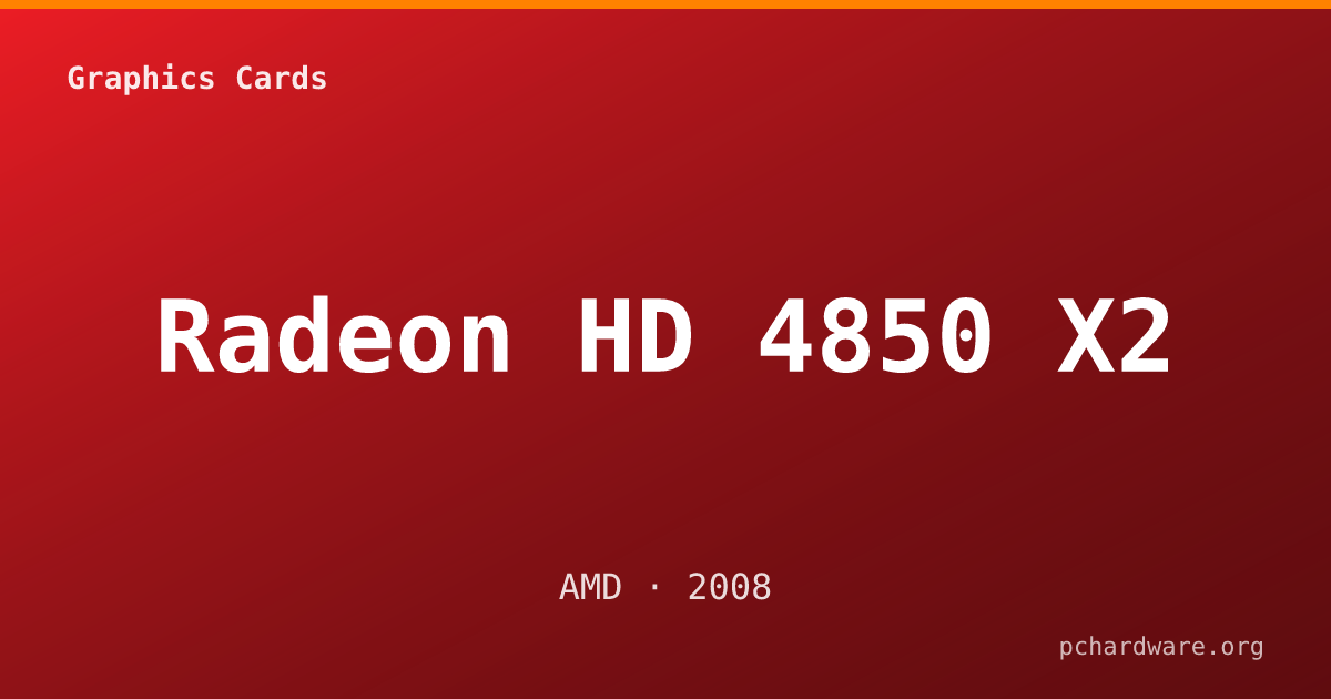 Radeon HD 4850 X2 card