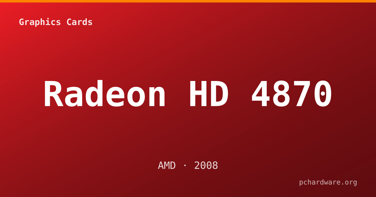 Radeon HD 4870 card