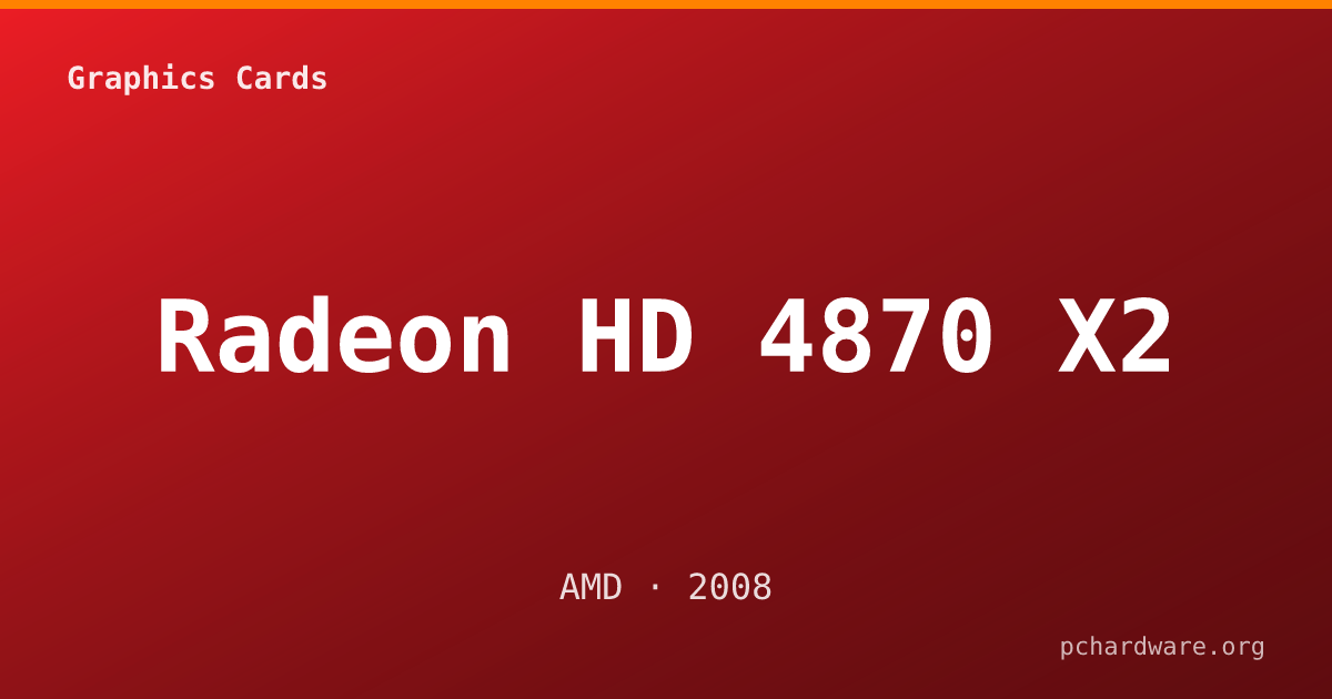 Radeon HD 4870 X2 card