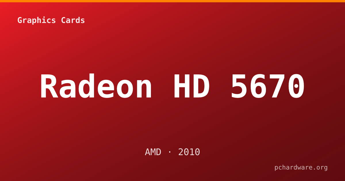 Radeon HD 5670 card