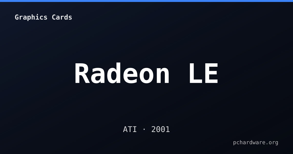 Radeon LE card