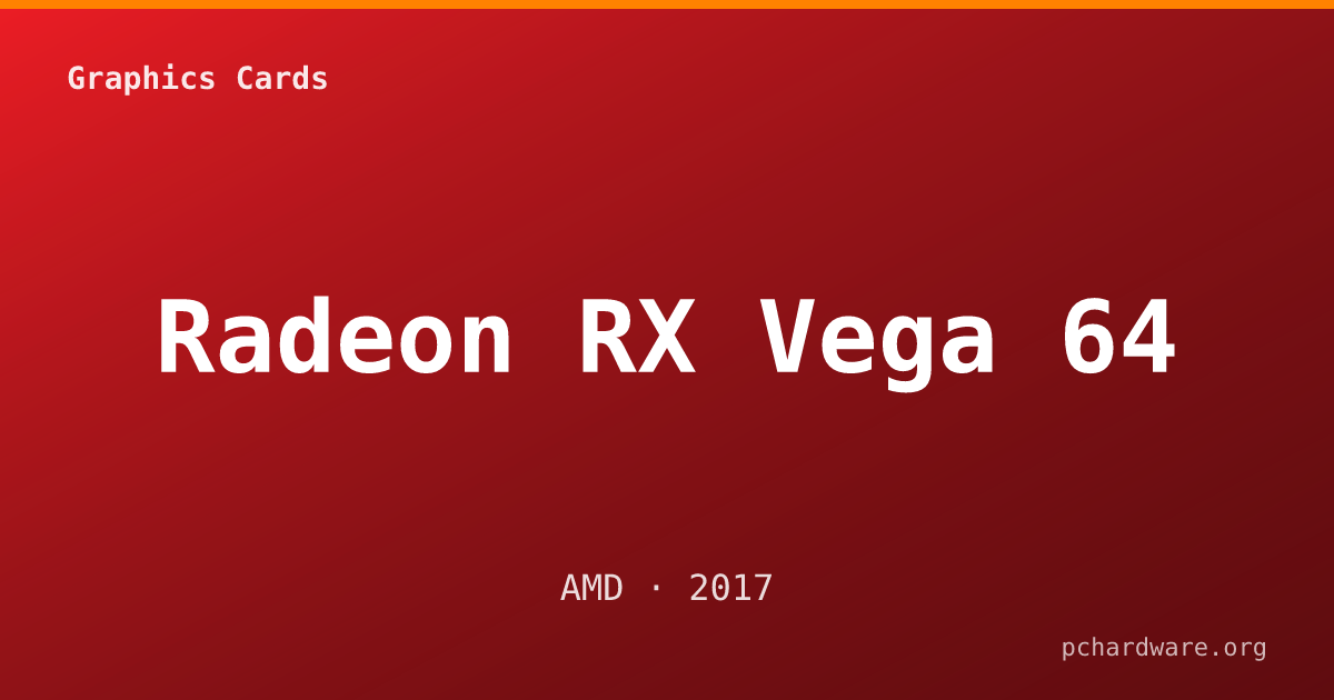 Radeon RX Vega 64 card