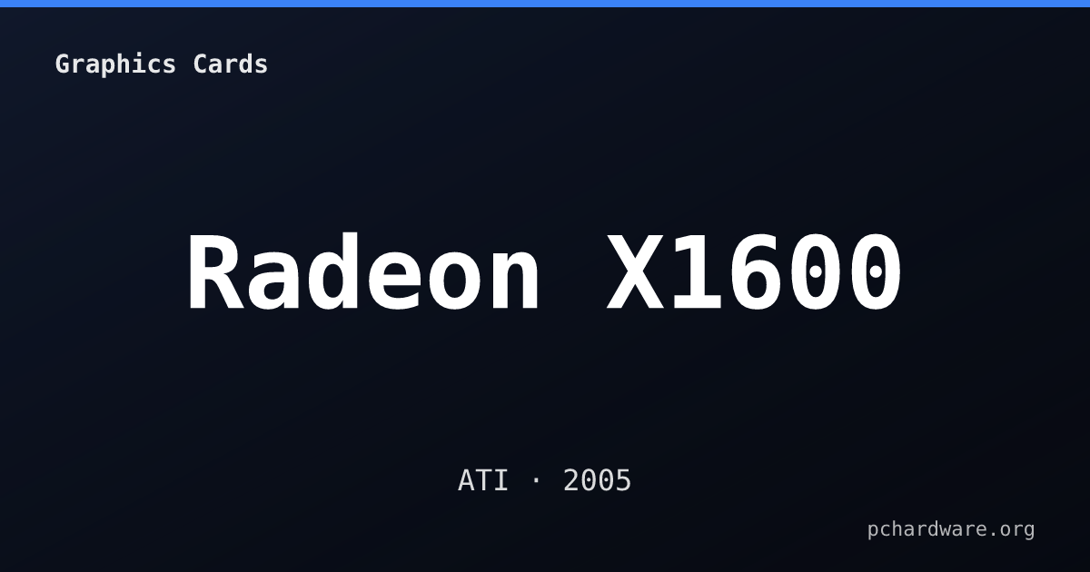 Radeon X1600 card