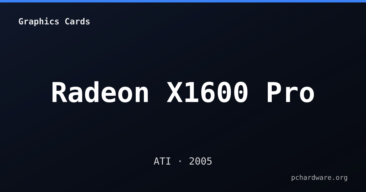 Radeon X1600 Pro card