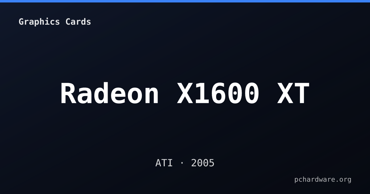 Radeon X1600 XT card