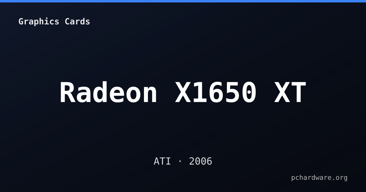 Radeon X1650 XT card