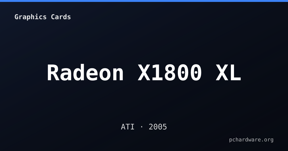 Radeon X1800 XL card