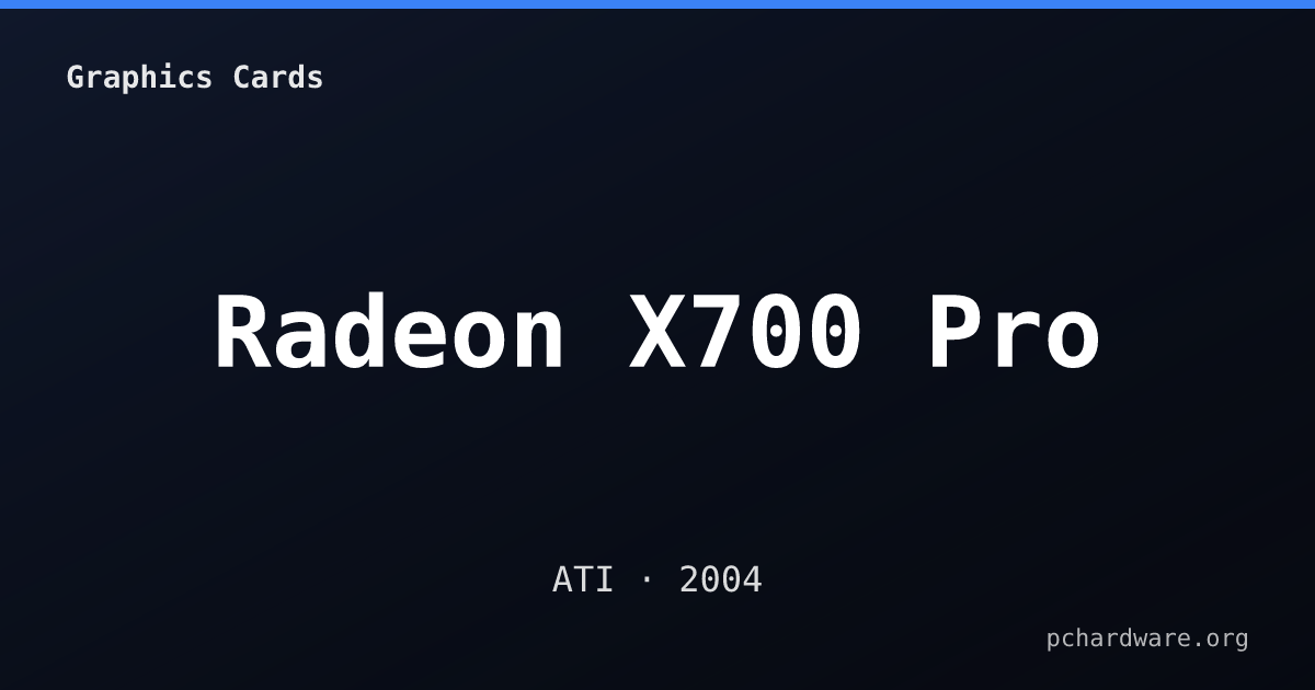 Radeon X700 Pro card