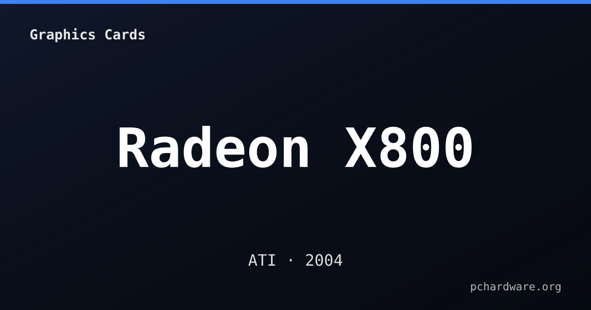 Radeon X800 card