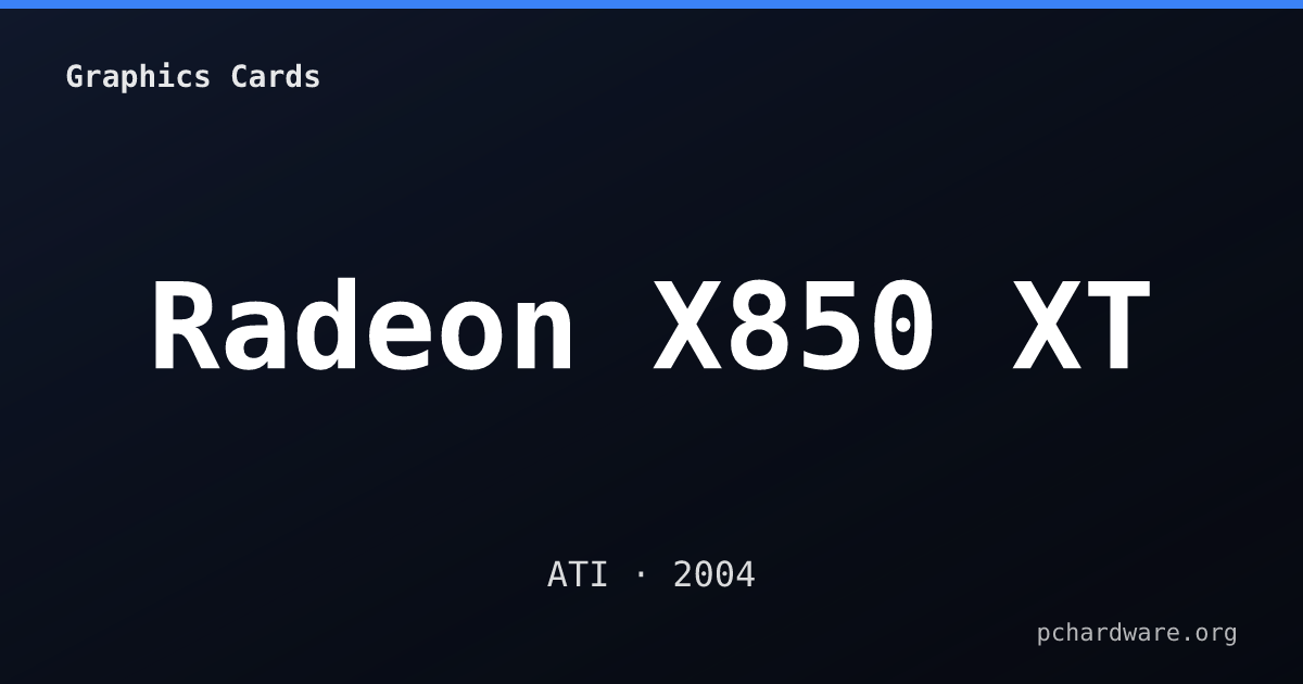 Radeon X850 XT card