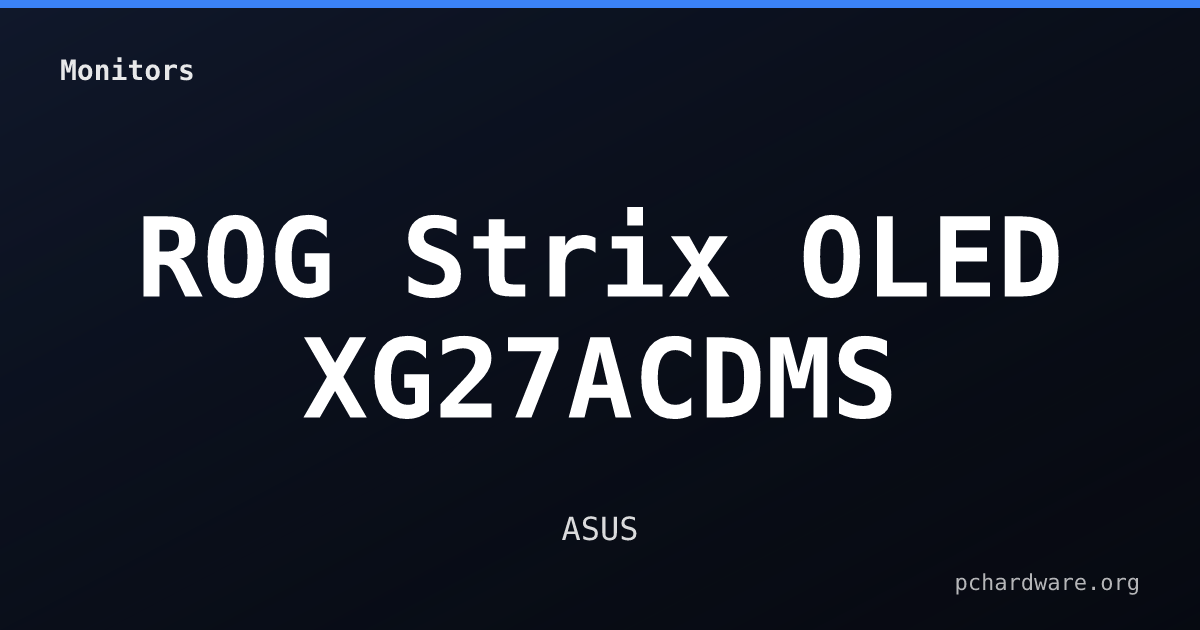 ROG Strix OLED XG27ACDMS card