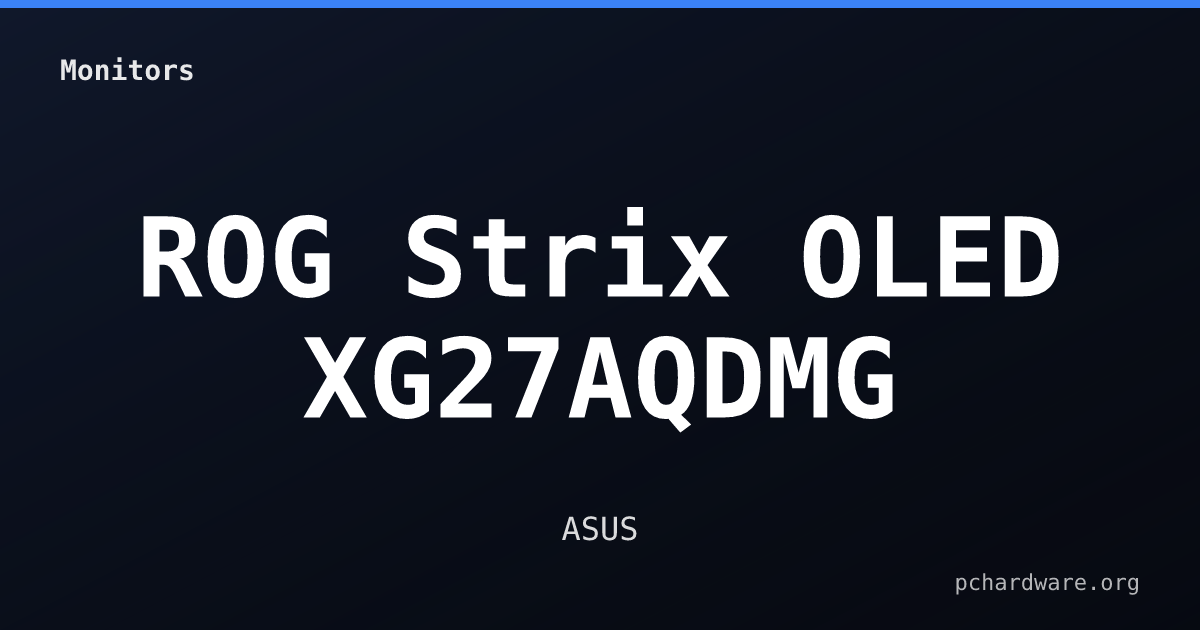 ROG Strix OLED XG27AQDMG card