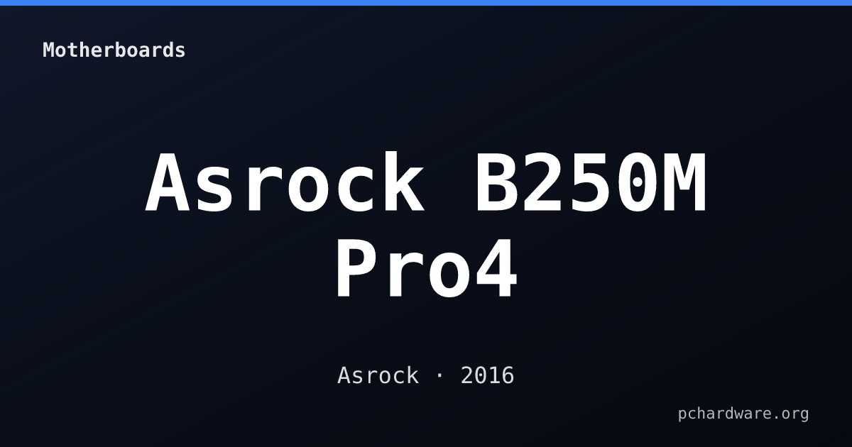 Asrock B250M Pro4 card