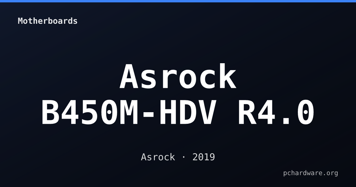 Asrock B450M-HDV R4.0 card