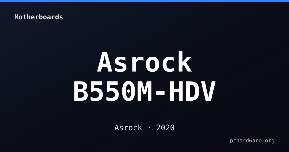 Asrock B550M-HDV card