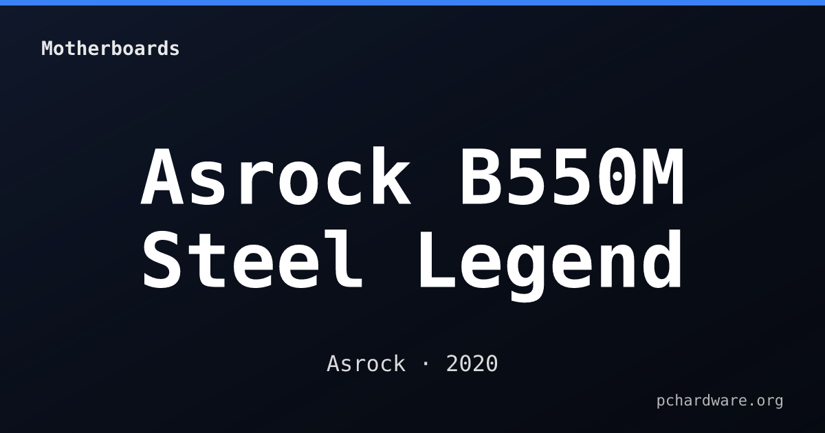 Asrock B550M Steel Legend card