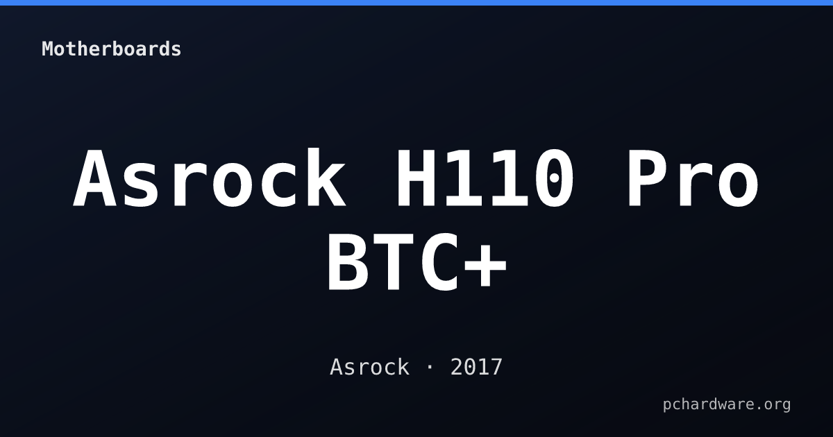 Asrock H110 Pro BTC+ card