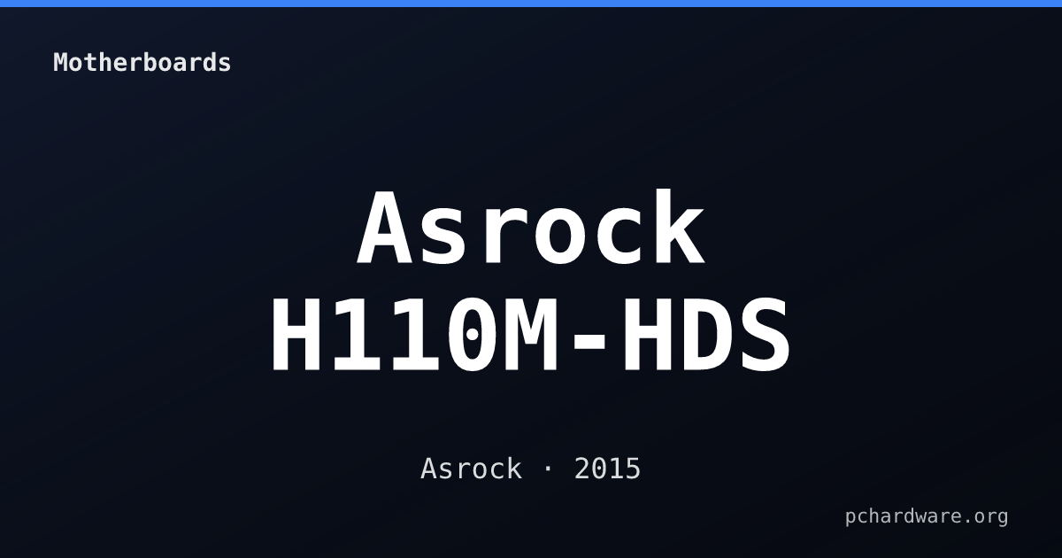 Asrock H110M-HDS card