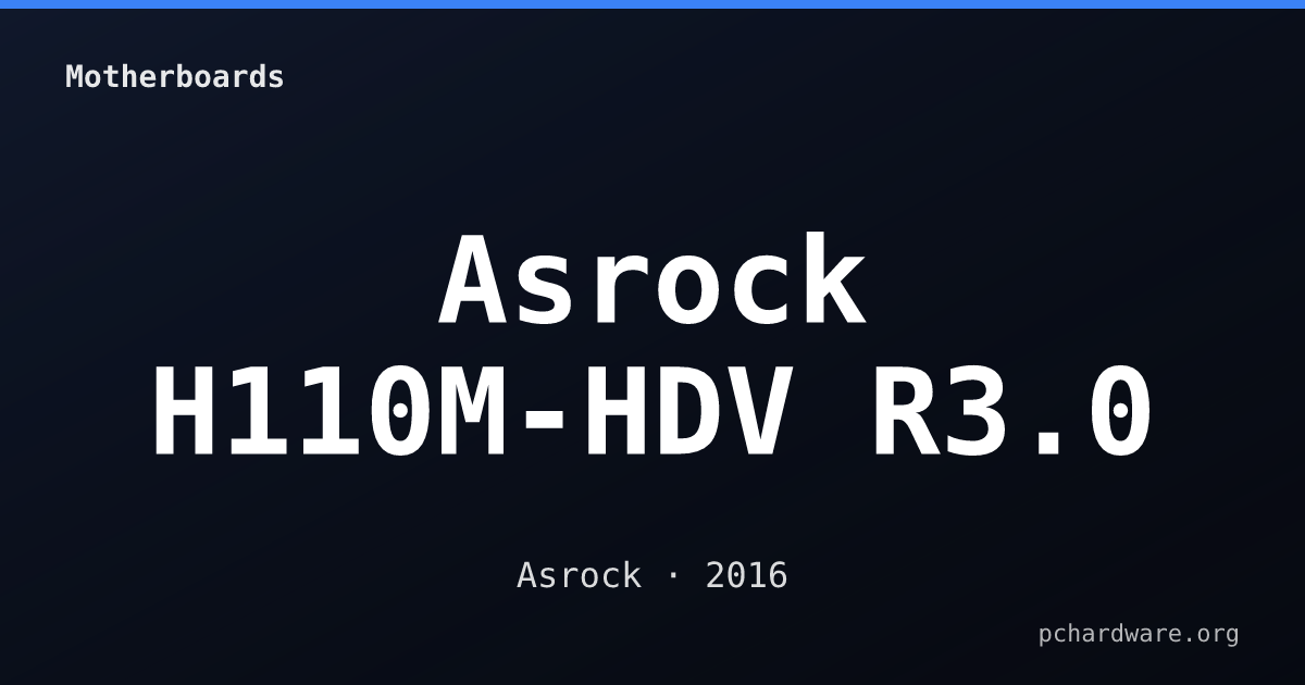 Asrock H110M-HDV R3.0 card