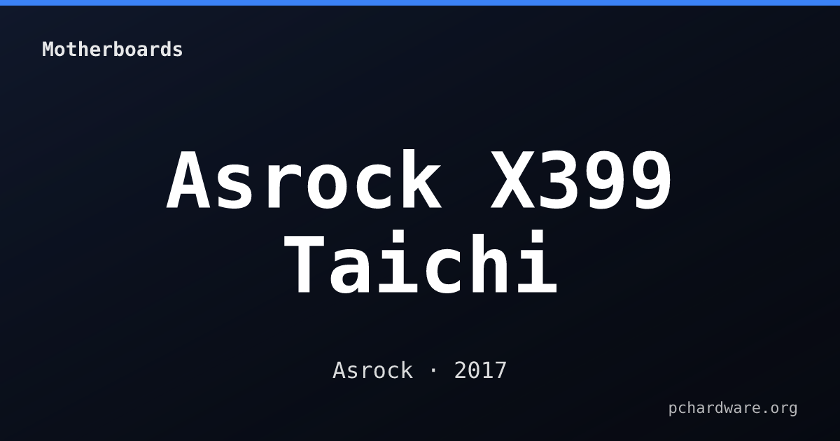 Asrock X399 Taichi card